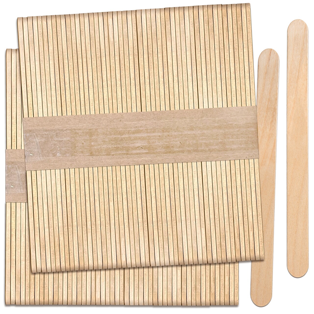 CraftySticks Colored Wood Craft Sticks 4.5 Inch, Red Orange Yellow Green Blue Purple White Black Pink Brown Popsicle Sticks